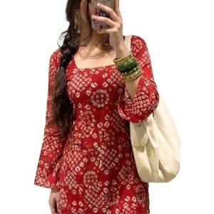 ANNI Designer Women’s Viscose Blend Printed Short Kurti